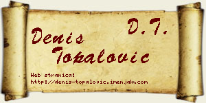 Denis Topalović vizit kartica